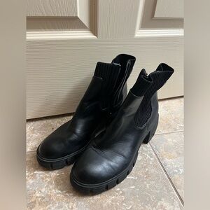 Black Chunky Ankle Boots